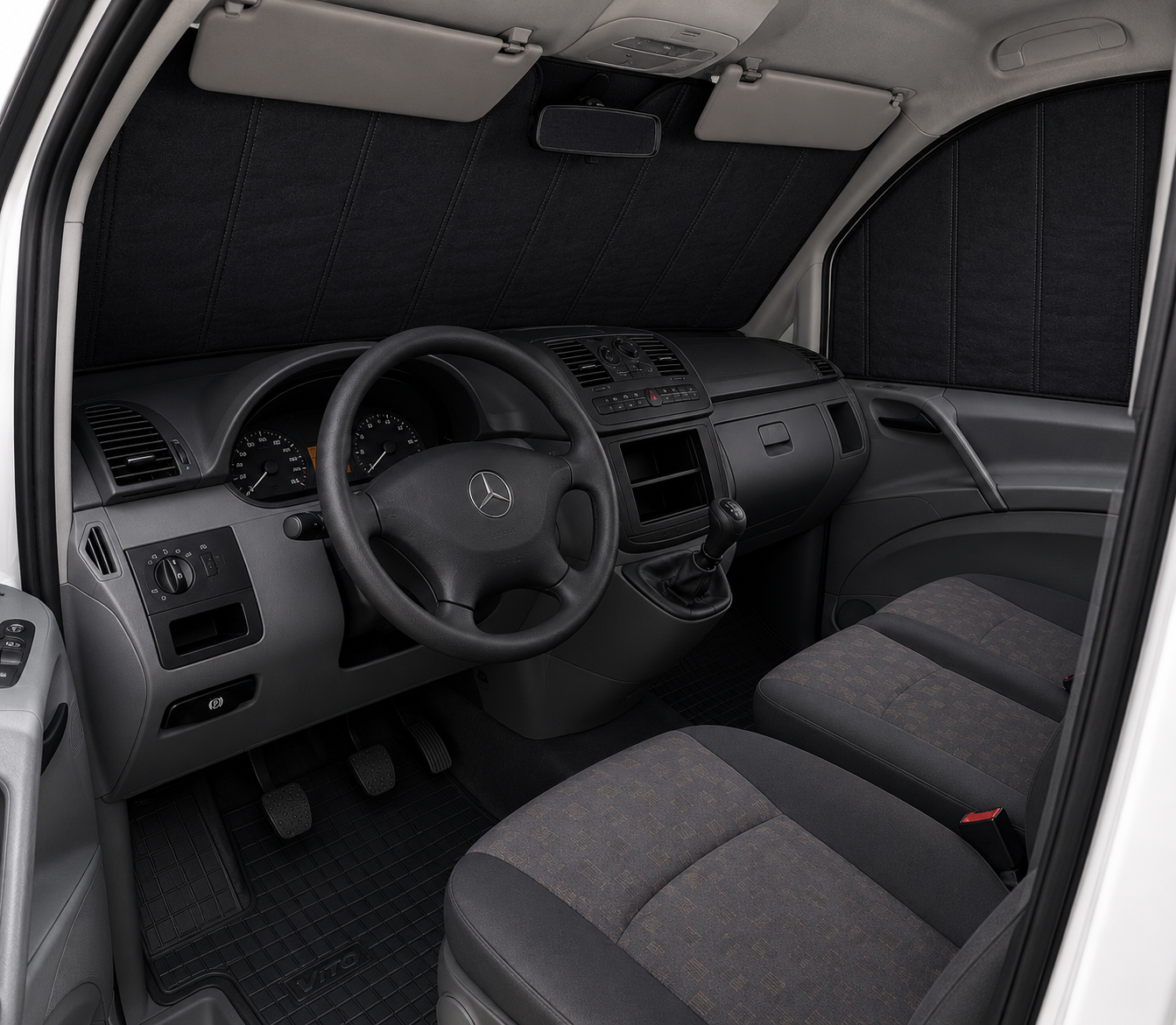Mercedes Vito W639 & W447 Magnetic Thermal Blackout Blinds | ZÉAUSA Van Gear