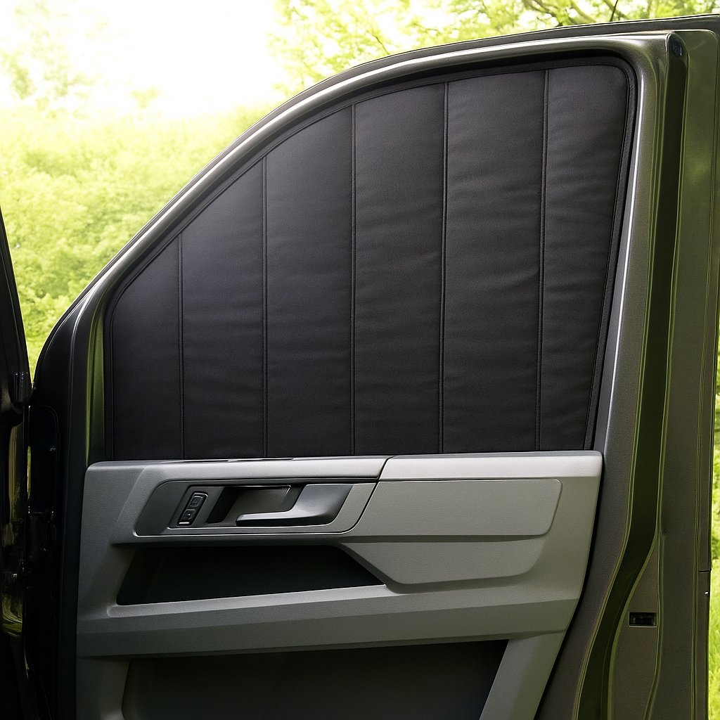 MAN TGE / VW Crafter 2017+ Magnetic Thermal Blinds – Black Blackout Internal Window Covers– ZÉAUSA Van Gear