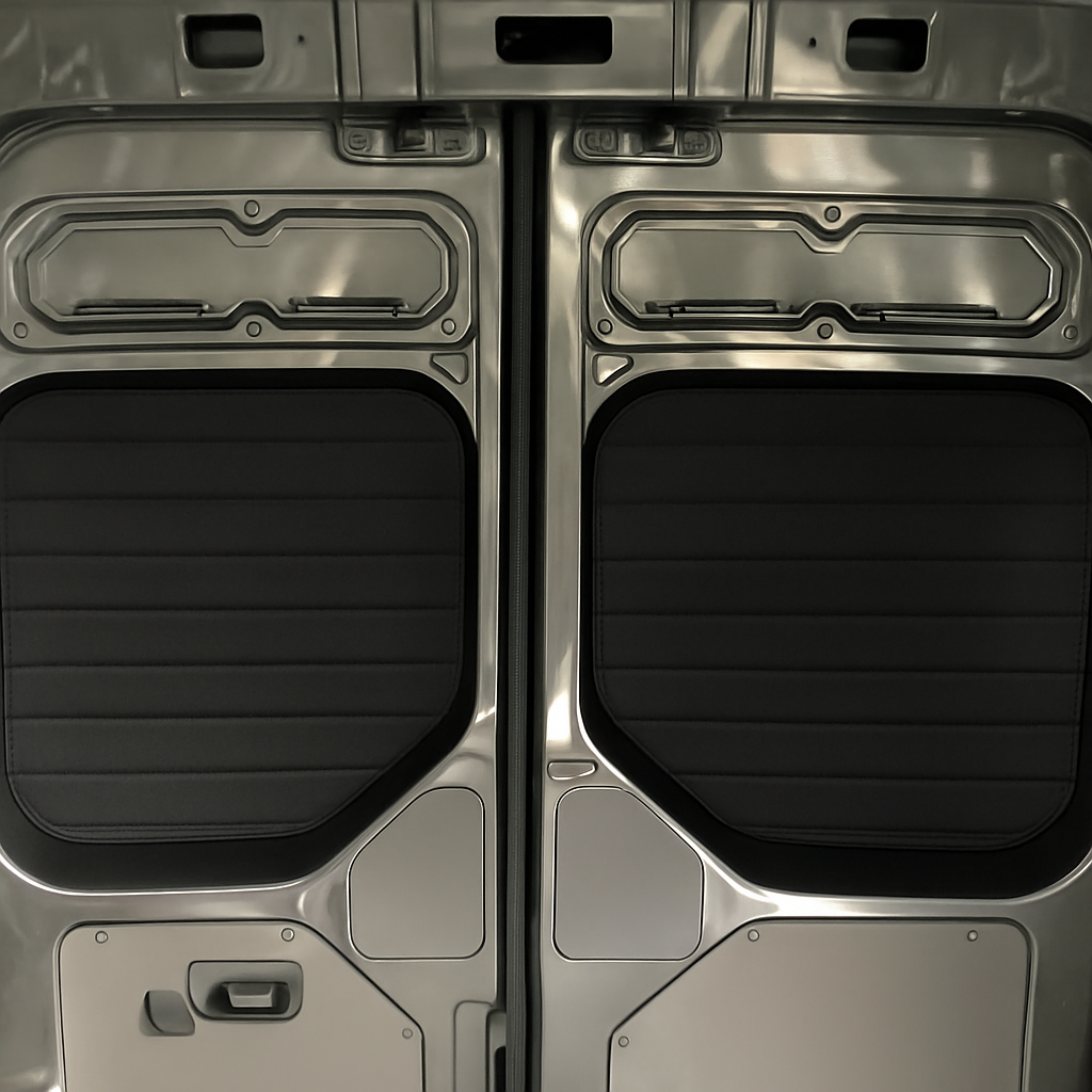 MAN TGE / VW Crafter 2017+ Magnetic Thermal Blinds – Black Blackout Internal Window Covers– ZÉAUSA Van Gear